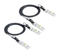 10Gtek 10G SFP+ DAC Twinax Cable, SFP+ to SFP+ Direct Attach Copper Passive for Cisco SFP-H10GB-CU0.75M, Ubiquiti UniFi, Meraki, Mikrotik, Netgear, D-Link, TP-Link and More, 0.75-Meter(2.5ft), 2-Pack