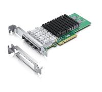 10Gtek 10Gb PCI-E Nic Network Card, Quad SFP+ Port, with Original Intel XL710-BM1 Controllers, PCI Express Ethernet LAN Adapter Support Windows Server/Linux/VMware ESXi, Compare to Intel X710-DA4