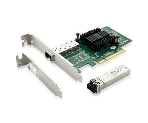 10Gtek 10Gb SFP+ Nic Network Card, Single SFP+ Port, 82599EN Controller, Compare to X520-DA1(E10G42BTDA), Packed with a SFP+ SR moudle (MMF, 850nm,300-m)