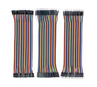 10Gtek 120 Pin Dupont Jumper Wires, 20cm Wire Length (40Pin Male to Female, 40Pin Male to Male, 40 Pin Female to Female), with Arduino and Raspberry Pi Projects