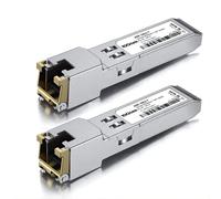 10Gtek [2 Pack] 10/100/1000Base-T SFP RJ45 Module, Auto-Negotiation Copper Mini-Gbic Transcepiver Compatible para Cisco GLC-T(10/100/1000M)/ SFP-GE-T(10/100/1000M), Mikrotik S-RJ01