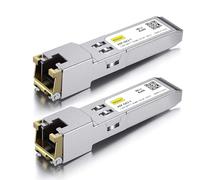 10Gtek 2-Piezas 10/100/1000Base-T Multi-Rate SFP RJ45 Transceptor de Cobre, Compatible con Cisco GLC-T(10/100/1000M)/SFP-GE-T(10/100/1000M), 100-metros