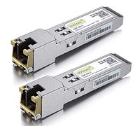 10Gtek [2 Piezas] Ubiquiti UF-RJ45-1G 1G SFP RJ45, 1000Base-T SFP Módulo Transceiver de Cobre, Conector RJ45, 100-Metros