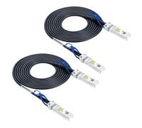 10Gtek 25G SFP28 SFP+ DAC Cable - 25GBASE-CR SFP28 Passive Direct Attach Copper Twinax Cable for Cisco SFP-H25GB-CU3M, Ubiquiti UC-DAC-SFP28, Supermicro and More, 3-Meter(10ft), 2-Pack