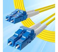 10Gtek (4 Pack Fiber Patch Cable - LC to LC OS2 10Gb/Gigabit Singlemode Jumper Duplex 9/125 LSZH Fiber Optic Cord for SMF SFP Transceiver, Yellow, 7-Meter(23-ft)