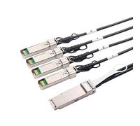 10Gtek 40G QSFP+ to 4xSFP+ Breakout DAC - 40GBASE-CR4 - Cable de conexión directa pasiva Twinax QSFP a SFP para dispositivos Cisco QSFP-4SFP10G-CU2M, 2 metros (6,6 pies)