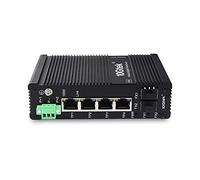 10Gtek 6-Port Industrial DIN-Rail Ethernet Switch Hutschiene, IP40, 2X Gigabit SFP Slot mit 20-km SFP Transceiver, G0204i, DIN-Rail Mount（Power Supply is Not Included）