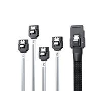 10Gtek 6G Internal Mini SAS 36pin SFF-8087 (Host) Male to 4x SATA (Target) 7pin Female Fan-Out Cable, 1-m (3.3ft)