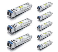 10Gtek [8 Pack] 1G SFP LX LC Singlemode Module 10km, 1000Base-LX Mini-Gbic Transceiver Compatible for Cisco GLC-LH-SMD, Meraki, Ubiquiti UniFi UF-SM-1G, Mikrotik, D-Link, Zyxel and More