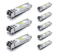 10Gtek [8 Pack] 1G SFP SX LC Multimode Module 550-meter, 1000Base-SX Mini-Gbic Transceiver Compatible for Cisco GLC-SX-MMD, Meraki, Mikrotik, Ubiquiti UniFi UF-MM-1G, D-Link,Zyxel and More
