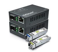 10Gtek A Pair, Mini GE Media Converter SFP Slot, with a pair 1.25G SFP Module, 3-km
