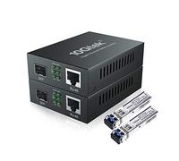10Gtek a Pair of 1.25G Media Converters(kit #2), SFP slot, with a SFP module, SMF, 1310-nm, 20-km