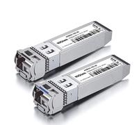 10Gtek a Pair of 10Gb SFP+ Bidi Transceiver, 10GBase-BIDI 1270nm/1330nm SMF, up to 20km, Compatible for Cisco SFP-10G-BXD-I/SFP-10G-BXU-I, Ubiquiti UniFi, Mikrotik, Netgear,Open Switch