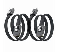 10Gtek Cable Interno Mini SAS SFF-8087 a SFF-8087 0.75-Metro, SFF-8087 to SFF-8087 Mini SAS Cable, Delgado, Flexible(2pcs)