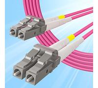 10Gtek Fiber Patch Cable - 10Gb/Gigabit Multi-Mode Jumper Duplex 50/125μm LSZH Fiber Optic Cord for SFP Transceiver, Magenta, 10-Meter(32.8ft), 2-Pack