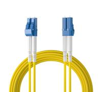 10Gtek Fiber Patch Cable - LC to LC OS2 10Gb/Gigabit Singlemode Jumper Duplex 9/125 LSZH Fiber Optic Cord for SMF SFP Transceiver, Yellow, 3-Meter(13-ft)