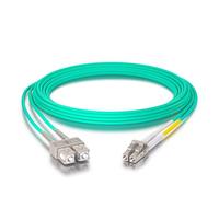 10Gtek Fiber Patch Cable - LC to SC OM3 10Gb/Gigabit Multi-Mode Jumper Duplex 50/125μm LSZH Fiber Optic Cord for SFP Transceiver, Aque, 10-Meter(32.8-ft)