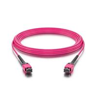 10Gtek Fiber Patch Cable - MPO to MPO, Multimode OM4 50/125μm Fiber Jumper Patch Cord, 8-Core, POLARITY B (for QSFP+/QSFP28 Transceiver Application), 5m(16.4ft)