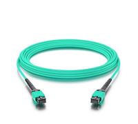 10Gtek® Fiber Patch Cable - MPO to MPO OM3 Multimode Fiber Jumper Patch Cord, 8-core Fiber for QSFP+Transceivers Application, 0.5-Meter(1.65-ft)