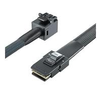 10Gtek Internal Mini SAS HD SFF-8643 to SFF-8643 Cable, with Sideband, 12G, 100-Ohm, Straight to Straight, 0.3-m(0.9ft)