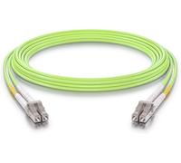 10Gtek LC to LC OM5 Fiber Patch Cable - 1G/10G/40G/100G Multi-Mode Jumper Duplex 50/125μm LSZH Fiber Optic Cord, Green, 2-Meter(6.6-ft), 4-Pack