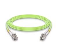 10Gtek LC to LC OM5 Fiber Patch Cable - 1G/10G/40G/100G Multi-Mode Jumper Duplex MMF 50/125μm LSZH Fiber Optic Cord, Green, 2-Meter(6.6-ft)