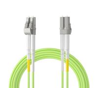 10Gtek LC to LC OM5 Fiber Patch Cable - 1G/10G/40G/100G Multi-Mode Jumper Duplex MMF 50/125μm LSZH Fiber Optic Cord, Green, 3-Meter(9.8-ft)