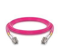 10Gtek LC zu LC OM4 Multimode Duplex 0.5-Meter, LWL Glasfaser Patchkabel Fibre Optic Patch Cable 50/125μm LSZH für MMF SFP SFP+ Transceiver, Magenta, 10-Pack