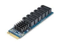 10Gtek M.2 to SATA Adapter, M Key to SATA3.0 Card, ASMedia ASM1166 Chip, Support SSD and HDD for Desktop PC with LED Indicator, Tools Included