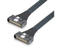 10Gtek MCIO to MCIO 8X Cable, SFF-TA-1016, Mini Cool Edge IO, Straight, PCIe Gen5, 85-ohm, 0.2-m(0.66ft)