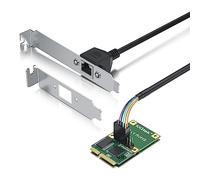 10Gtek Mini PCIe 1G Gigabit Ethernet Network Card (Intel I210AT), 30-cm cable length