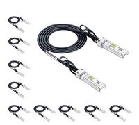 10Gtek 【Paquete de 10 Cable SFP+ DAC 10Gbit/s 1.5 Metros, 10GBASE-CU Twinax en cobre pasivo con conexión directa, Compatible con Cisco, Ubiquiti UniFi, TP-Link, Netgear, D-Link, Zyxel, Mikrotik y más