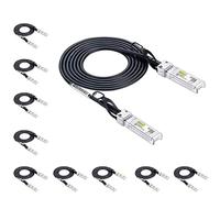 10Gtek 【Paquete de 10 Cable SFP+ DAC 10Gbit/s 2 Metros, 10GBASE-CU Twinax en cobre pasivo con conexión directa, Compatible con Cisco, Ubiquiti UniFi, TP-Link, Netgear, D-Link, Zyxel, Mikrotik y más