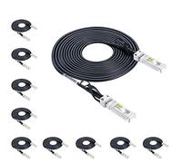10Gtek 【Paquete de 10 Cable SFP+ DAC 10Gbit/s 5 Metros, 10GBASE-CU Twinax en cobre pasivo con conexión directa, Compatible con Cisco, Ubiquiti UniFi, TP-Link, Netgear, D-Link, Zyxel, Mikrotik y más