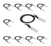 10Gtek [Paquete de 10] Cable SFP+ DAC de 10 G para Ubiquiti UniFi, cable Twinax de cobre de conexión directa 10GBASE-CU, pasivo, 0.5 metros (1.5 pies)