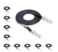 10Gtek 【Paquete de 10】 Cable SFP+ DAC de 10 Gbps de 3 metros, AWG30, 10GBASE-CU Twinax de cobre pasivo de conexión directa, compatible con Cisco, Ubiquiti UniFi, Netgear, D-Link, Zyxel, Mikrotik y Más