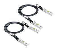 10Gtek 【Paquete de 2 Cable SFP+ DAC 10Gbit/s 0.5 Metros, 10GBASE-CU Twinax en cobre pasivo con conexión directa, Compatible con Cisco, Ubiquiti UniFi, TP-Link, Netgear, D-Link, Zyxel, Mikrotik y más