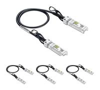 10Gtek 【Paquete de 4 Cable SFP+ DAC 10Gbit/s 0.25 Metros, 10GBASE-CU Twinax en cobre pasivo con conexión directa, Compatible con Cisco, Ubiquiti UniFi, TP-Link, Netgear, D-Link, Zyxel, Mikrotik y más