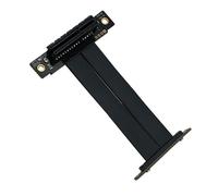 10Gtek PCIE PCI Express 3.0 4X Black Extender Riser Cable, Anti-interference EMI Material,180mm