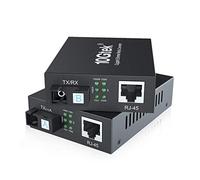 10Gtek Un par de Gigabit Ethernet Media Converters, Bidi SC Simplex Monomodo, 1310/1550nm, Hasta 40km