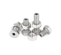 10juego M6×20mm【Hole 3.2mm】 304 tornillo hueco hexagonal exterior de acero inoxidable tornillo a través del agujero de la tuerca Wyeth