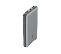 Belkin batería Externa portátil de 10000mAh, Cargador Externo USB-C con 1 Puerto USB-C y 2 Puertos USB-A, Power Bank de 15 W, batería portátil para iPhone, Galaxy, Pixel, AirPods, iPad- Gris Espacial