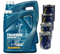 10L MANNOL Aceite Motor Tractor SuperAPI CD 15W-40 Incl. Motor Flush Doctor