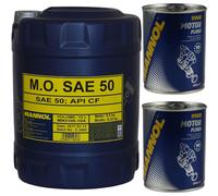 10L Original MANNOL M.O. SAE 50 Oldtimer Máquinas Aceite Motor Flush