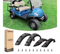 10L0L 4 guardabarros para carrito de golf, exactamente para Yamaha G29 y Drive 2007-2016, protectores de barro de plástico ABS resistentes a los impactos con reflectores y herrajes de acero inoxidable