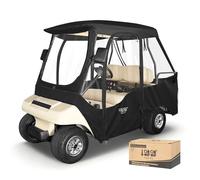 10L0L Caja de carrito de golf para 4 pasajeros para coche club DS, 600D, impermeable, resistente al viento, portátil, transparente, cubierta de lluvia para carrito de golf, cubierta de lluvia, caja de