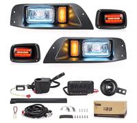 10L0L Carrito de golf Kit de luz LED con luz de día de alta/baja para EZGO TXT 1995-2013 (12V-48V) Golf Buggy con Intermitentes Luz de Freno