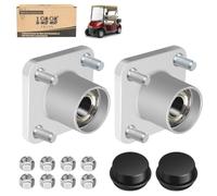 10L0L Conjunto de cubo de rueda delantera para carrito de golf EZGO RXV 2008 en adelante, gas y eléctrico, con rodamiento y tapa, OEM # 609603 600001, juego de 2