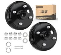 10L0L Conjunto de cubo de tambor de freno de carrito de golf para EZGO 1991 en adelante con motores de gas de 4 ciclos, reemplaza OEM 21807-G1 21807G1 41843-94, paquete de 2
