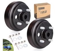 10L0L Conjunto de tambor de cubo de freno estriado fino con agujero grande para carrito de golf EZGO TXT, RXV, Marathon, Medalist, Columbia, OEM 21807G1,41843-94 (2 paquetes)